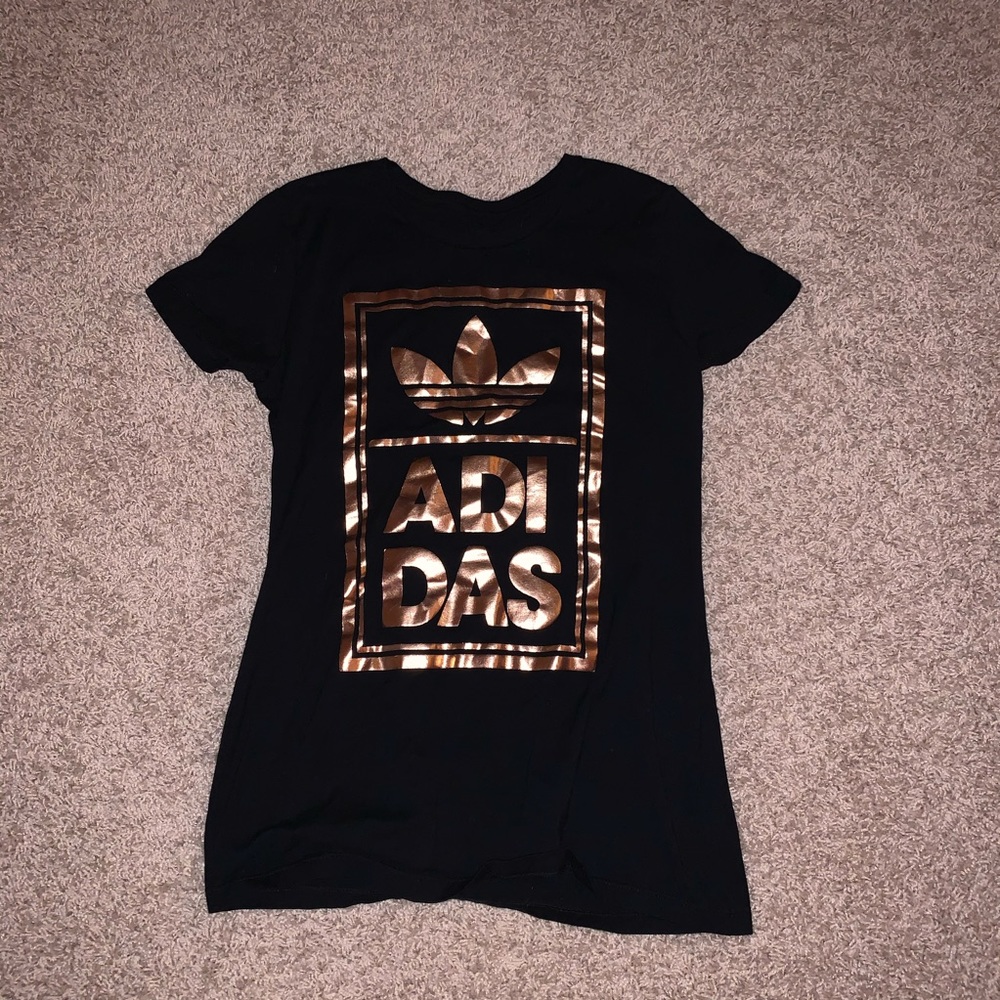 Rose Gold Logo Adidas Tee